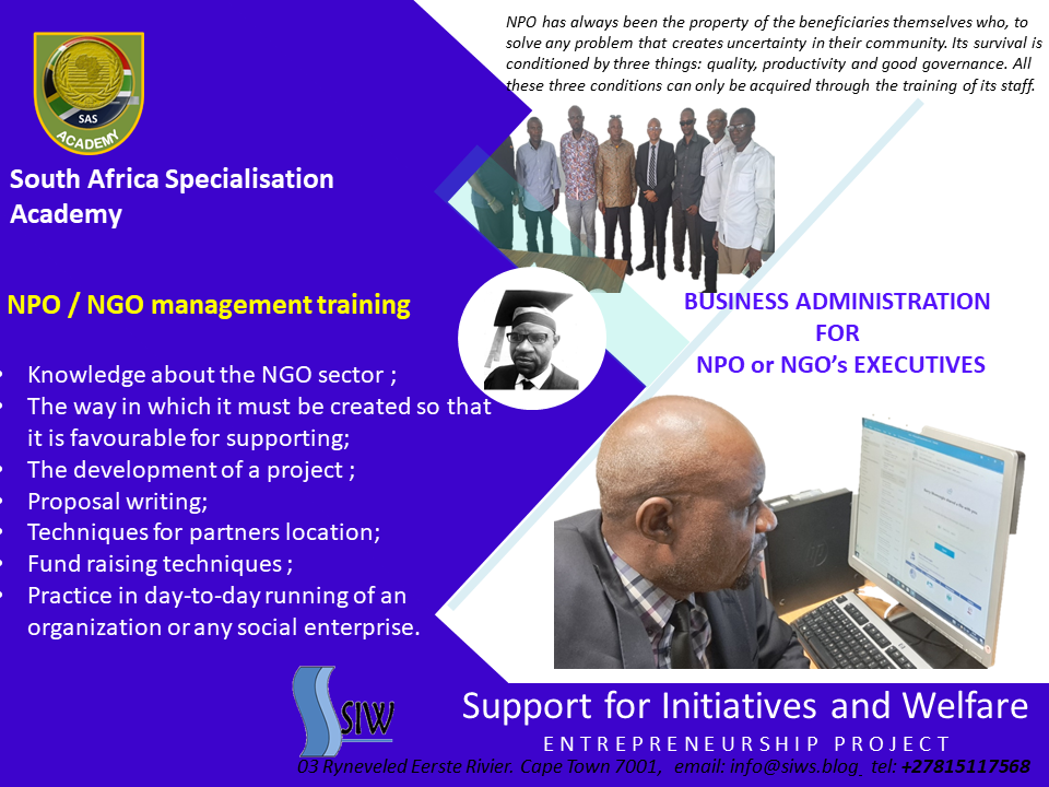 Entrepreneurship – Support for initiatives and Welfare
